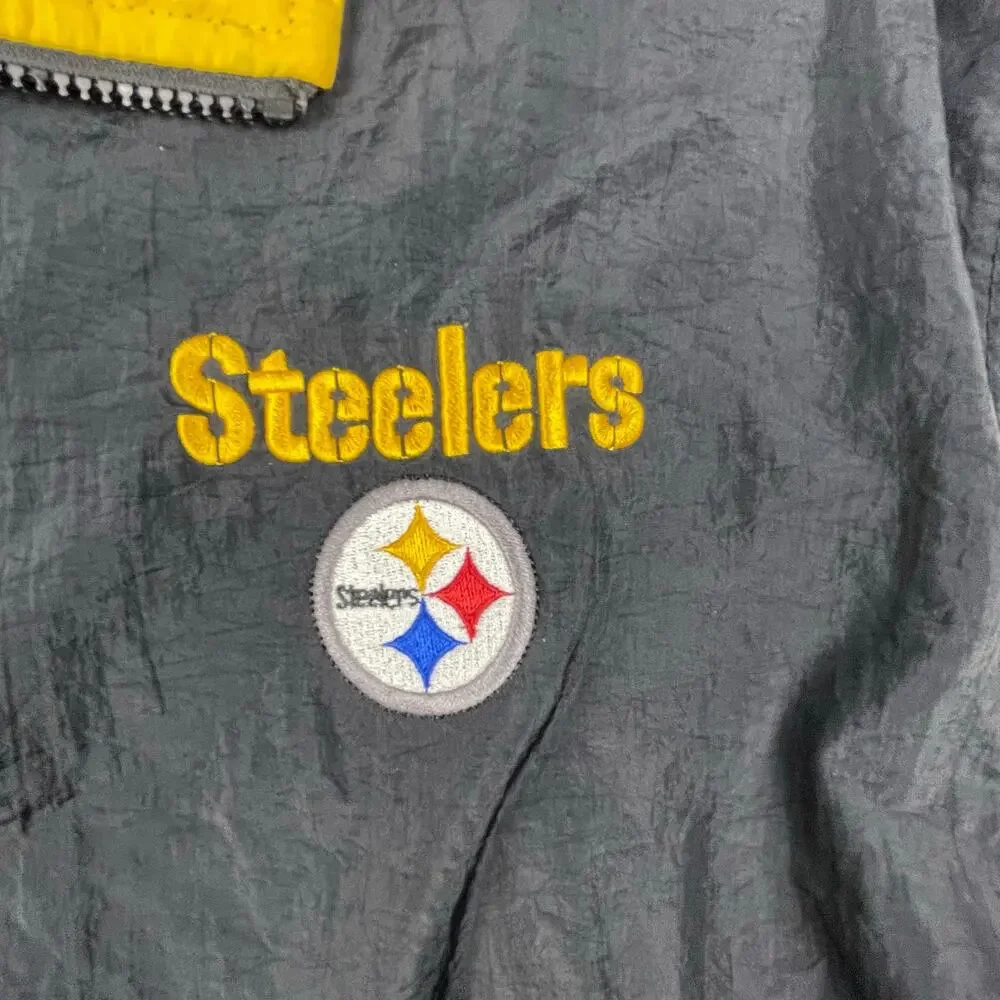 Vintage Champion Pro Line Pittsburgh Steelers Full Zip Windbreaker Jacket Men’s